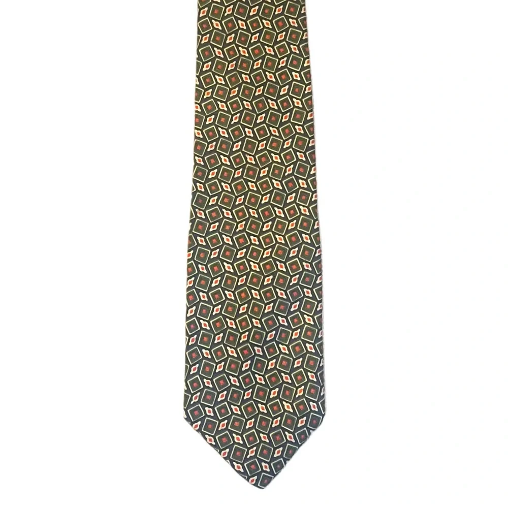 J Crew Hand Made Geometric Patterned Tie